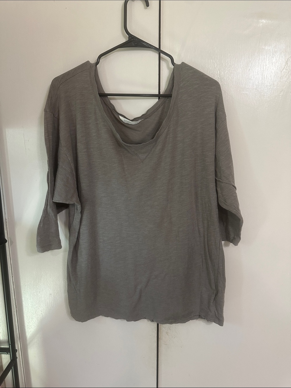 Old Navy Relaxed Scoop-Neck Short Sleeve Top — Gray